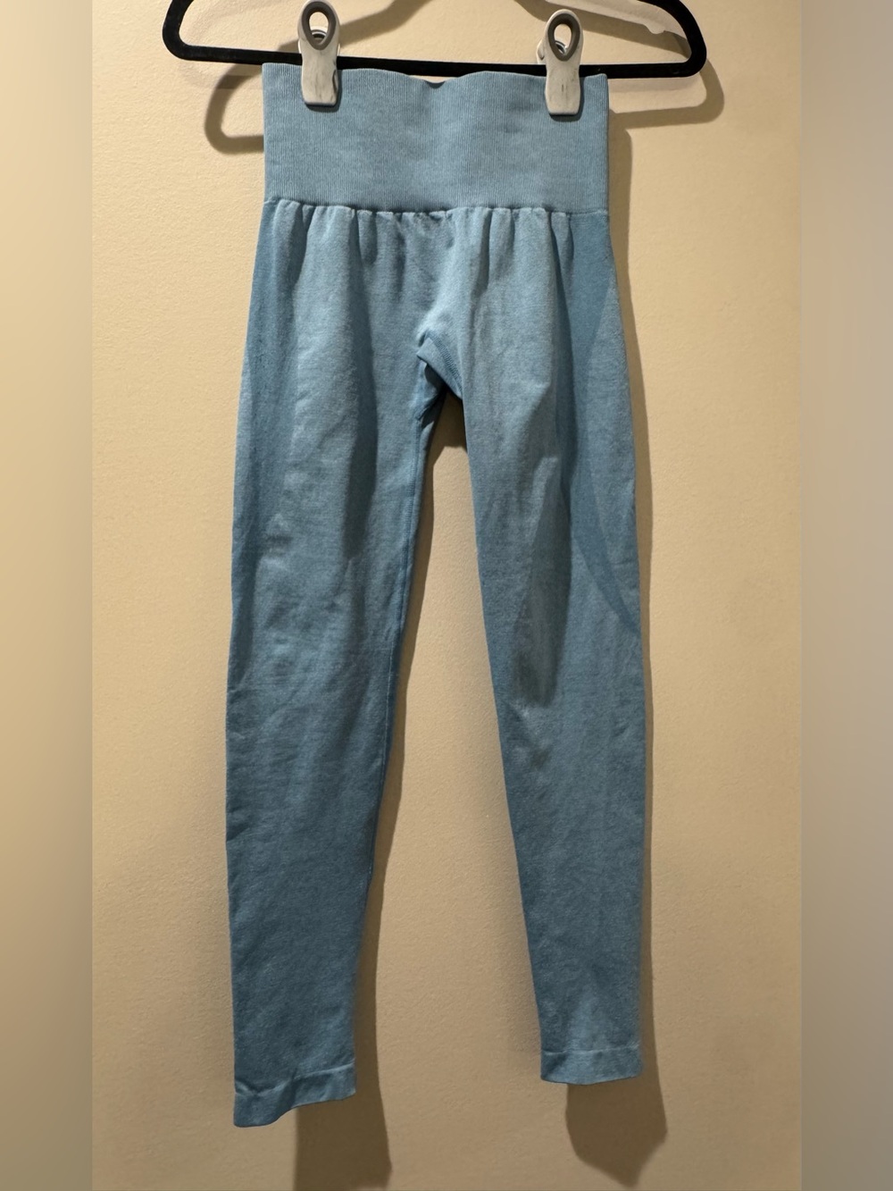 NVGTN Steel Blue Heather Solid Seamless Leggings Extra Small XS